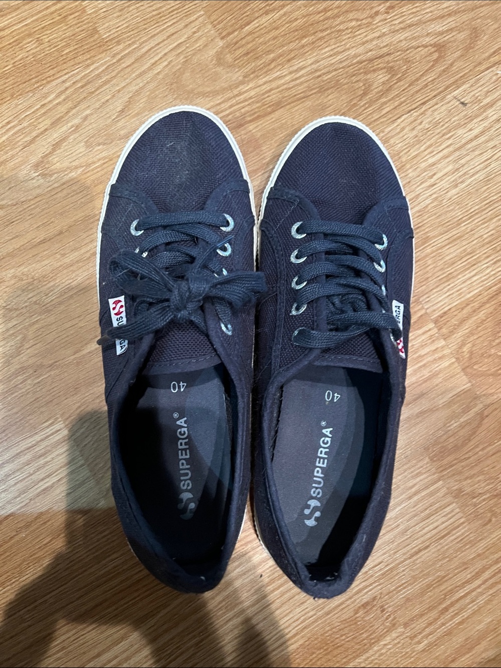 Superga Women's Navy Canvas Low-Top Sneakers